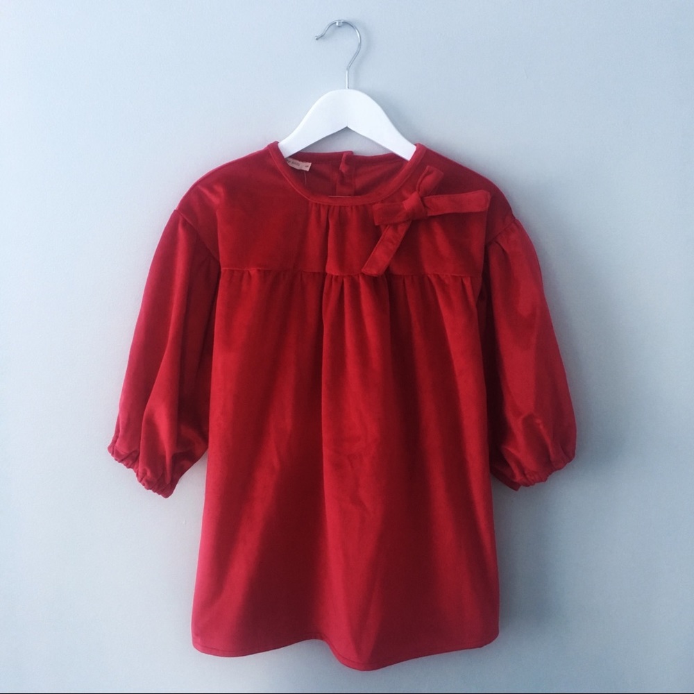 Red velvet dress